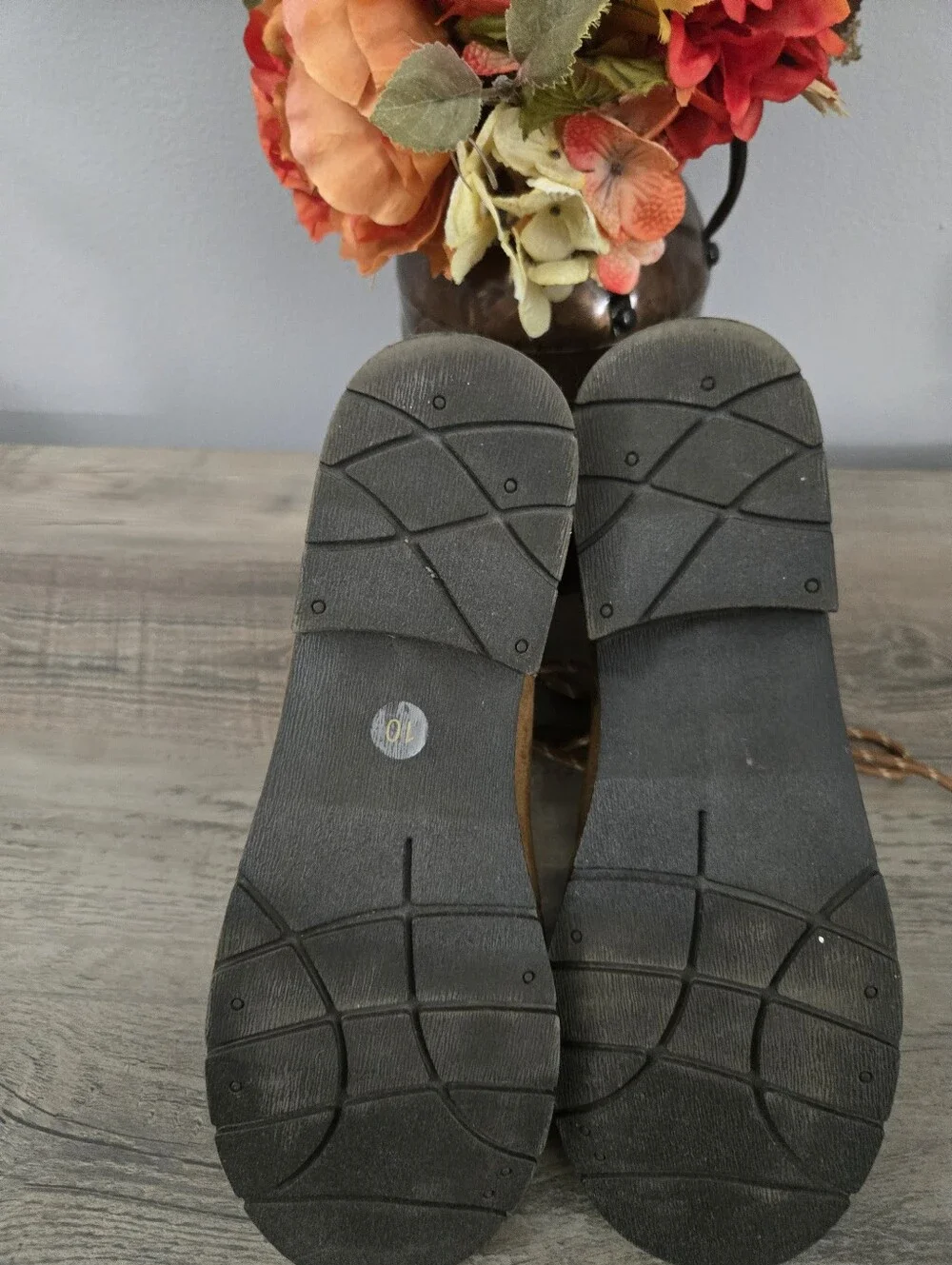 Tan Suede Lace-Up Hiking Boots